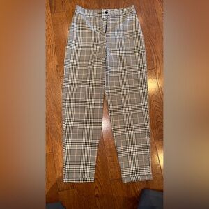 Nasty Gal Womens Black and White Checkered Dress Pants